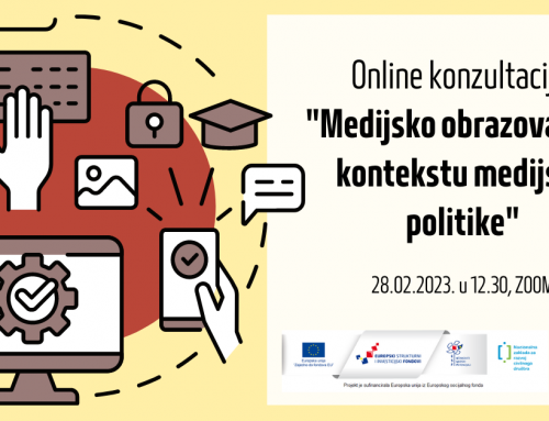 Online konzultacije: Medijsko obrazovanje u kontekstu medijske politike