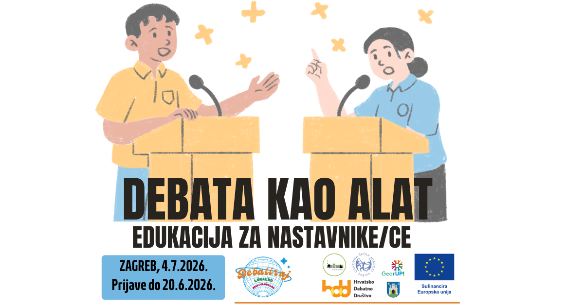 Debata kao alat – Metodološka edukacija za nastavnike osnovnih i srednjih škola