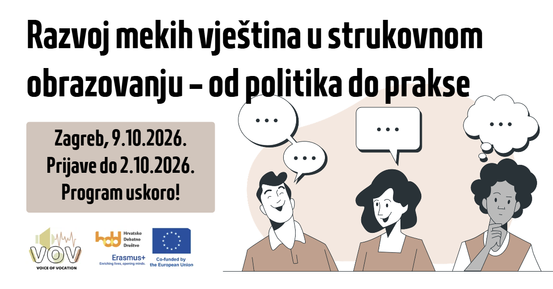 Najava konferencije „Razvoj mekih vještina u strukovnom obrazovanju – od politika do prakse“